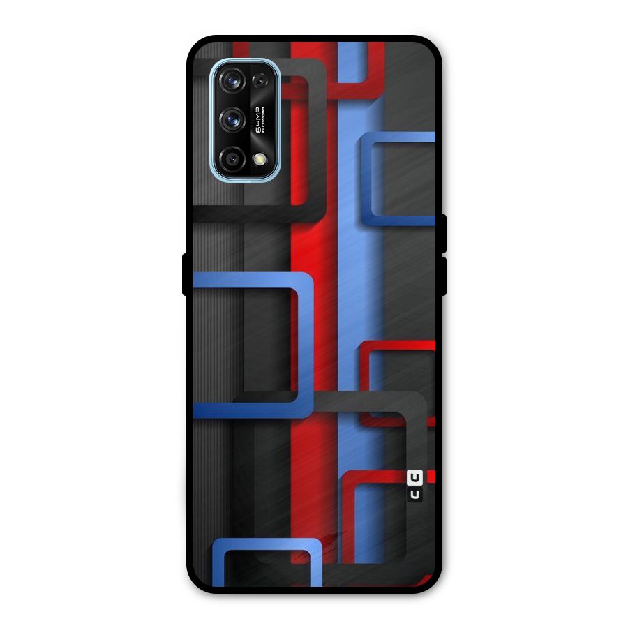 Abstract Box Metal Back Case for Realme 7 Pro