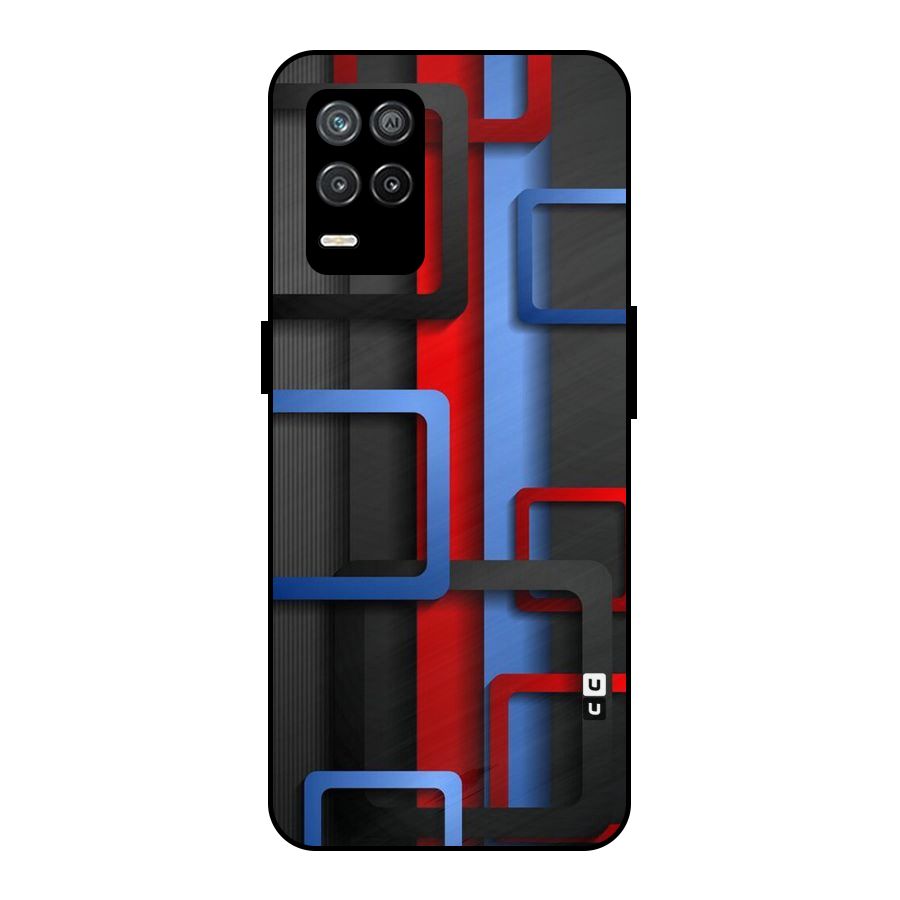 Abstract Box Metal Back Case for Realme 8s 5G