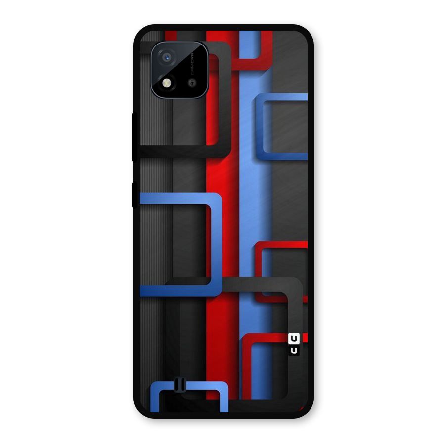 Abstract Box Metal Back Case for Realme C11 2021