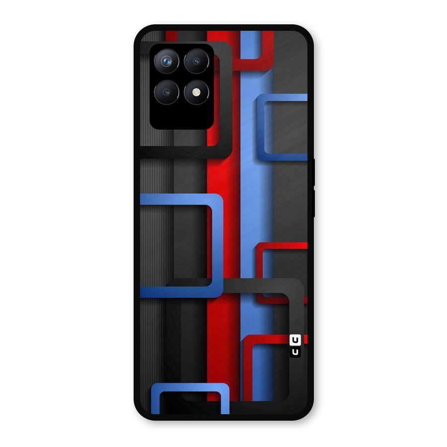 Abstract Box Metal Back Case for Realme Narzo 50