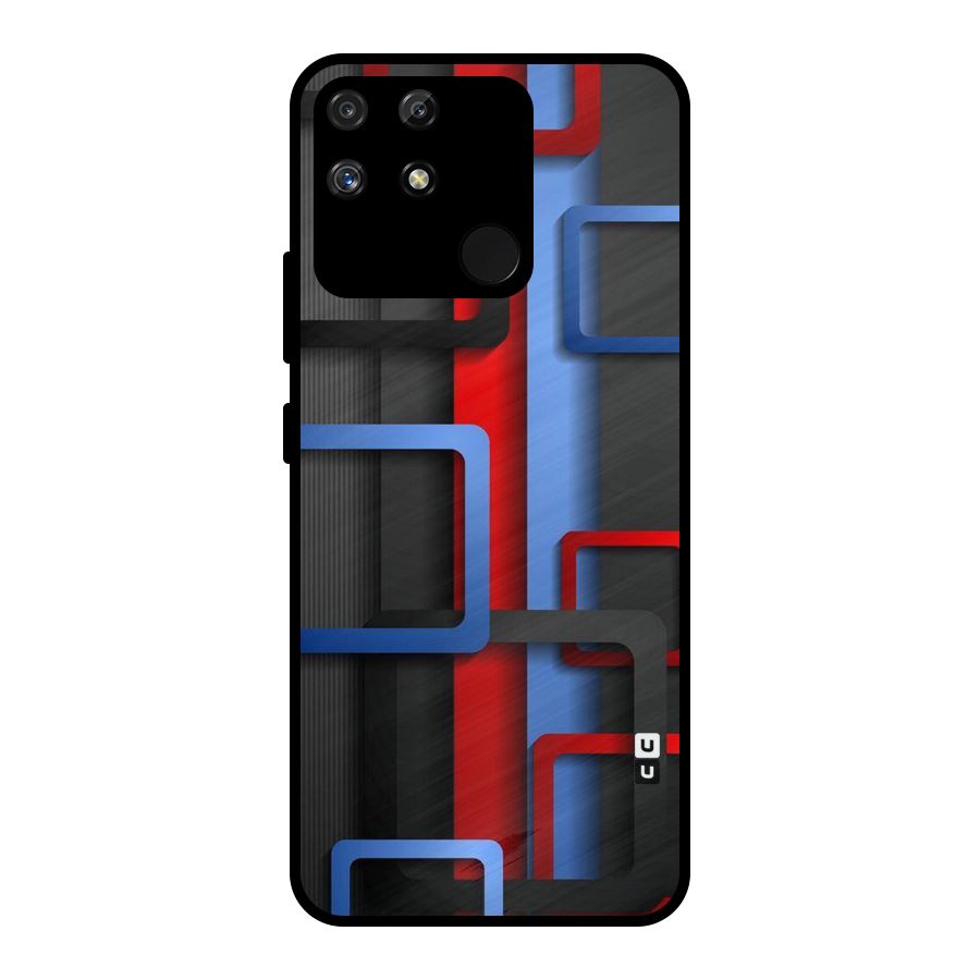 Abstract Box Metal Back Case for Realme Narzo 50A