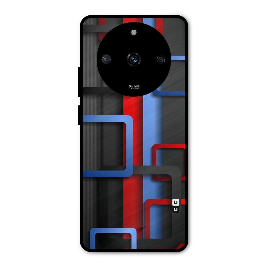Abstract Box Metal Back Case for Realme Narzo 60 5G
