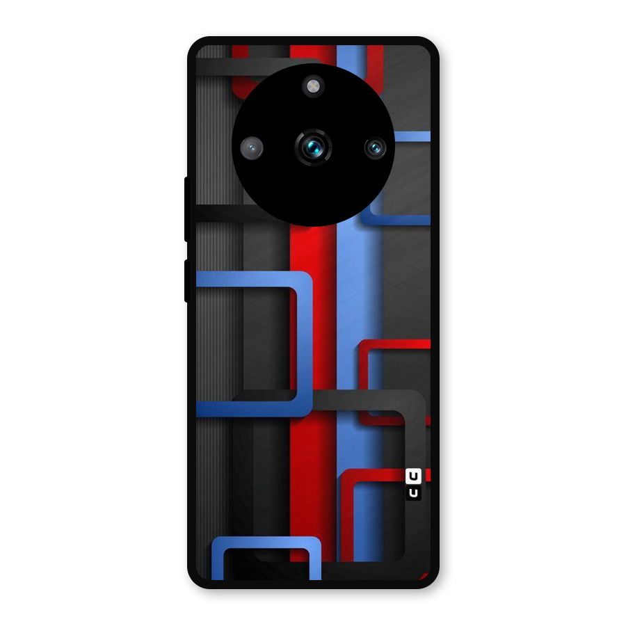 Abstract Box Metal Back Case for Realme Narzo 60 Pro