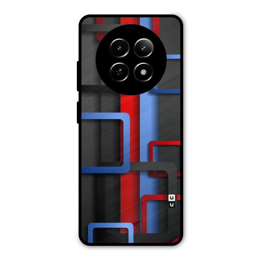 Abstract Box Metal Back Case for Realme Narzo N65