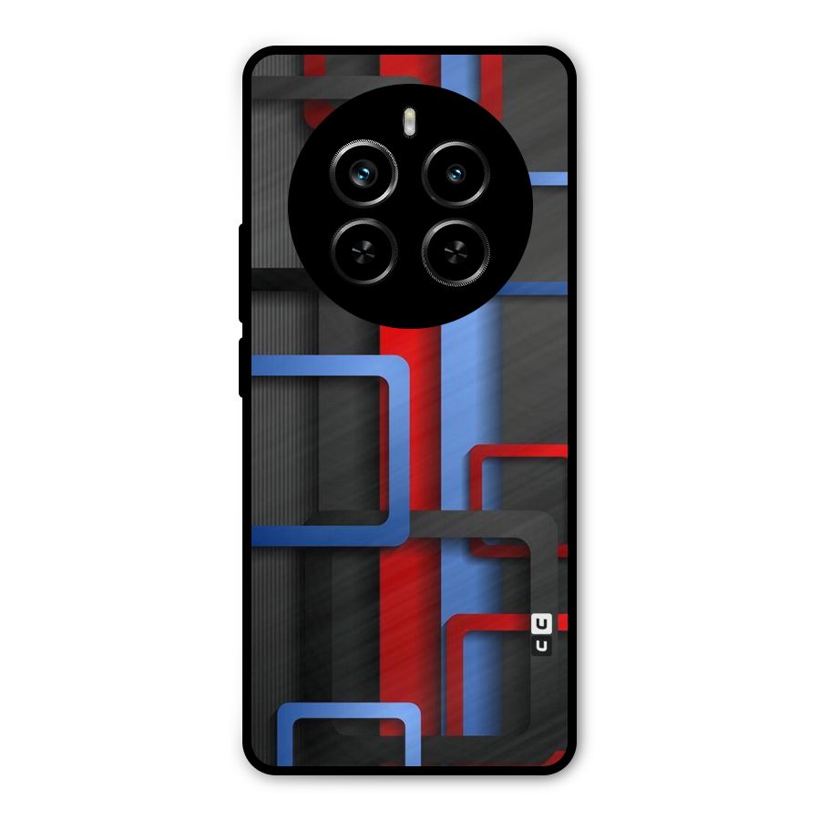 Abstract Box Metal Back Case for Realme P1 Pro