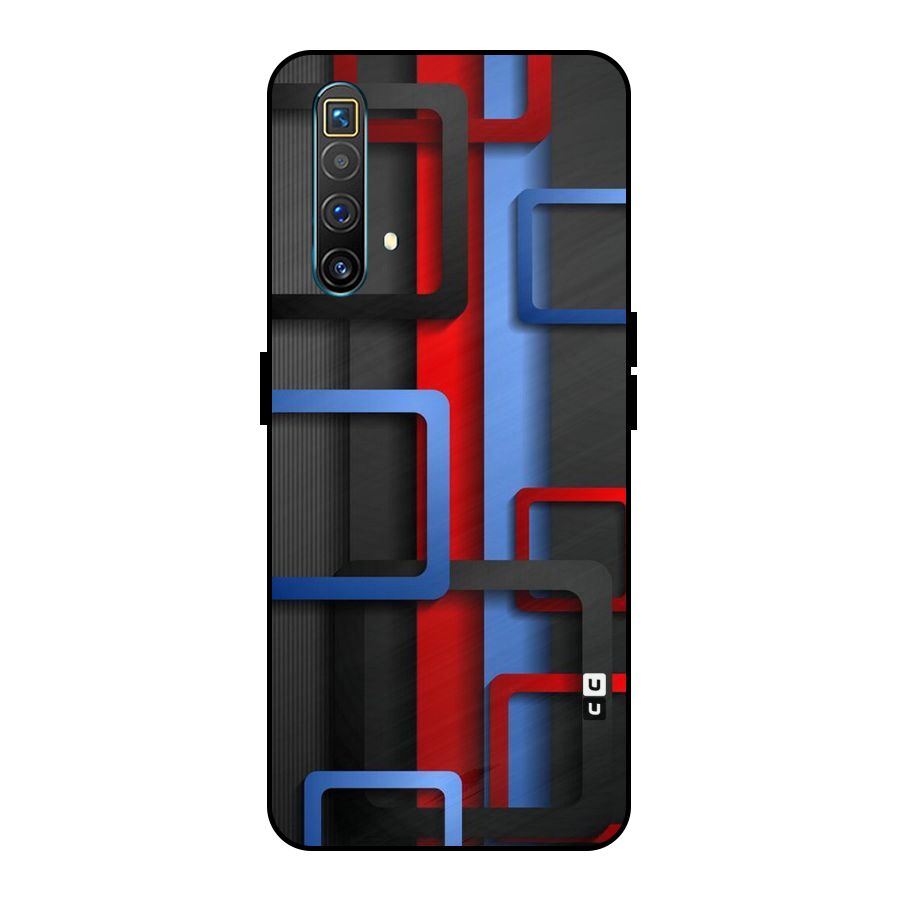 Abstract Box Metal Back Case for Realme X3