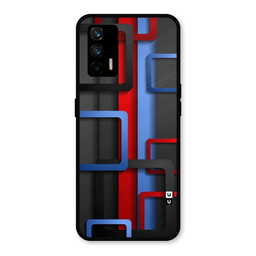 Abstract Box Metal Back Case for Realme X7 Max