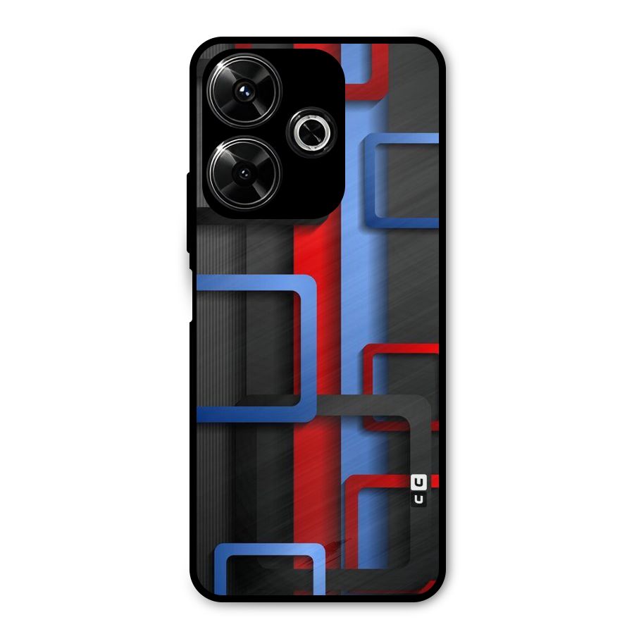 Abstract Box Metal Back Case for Redmi 13 5G
