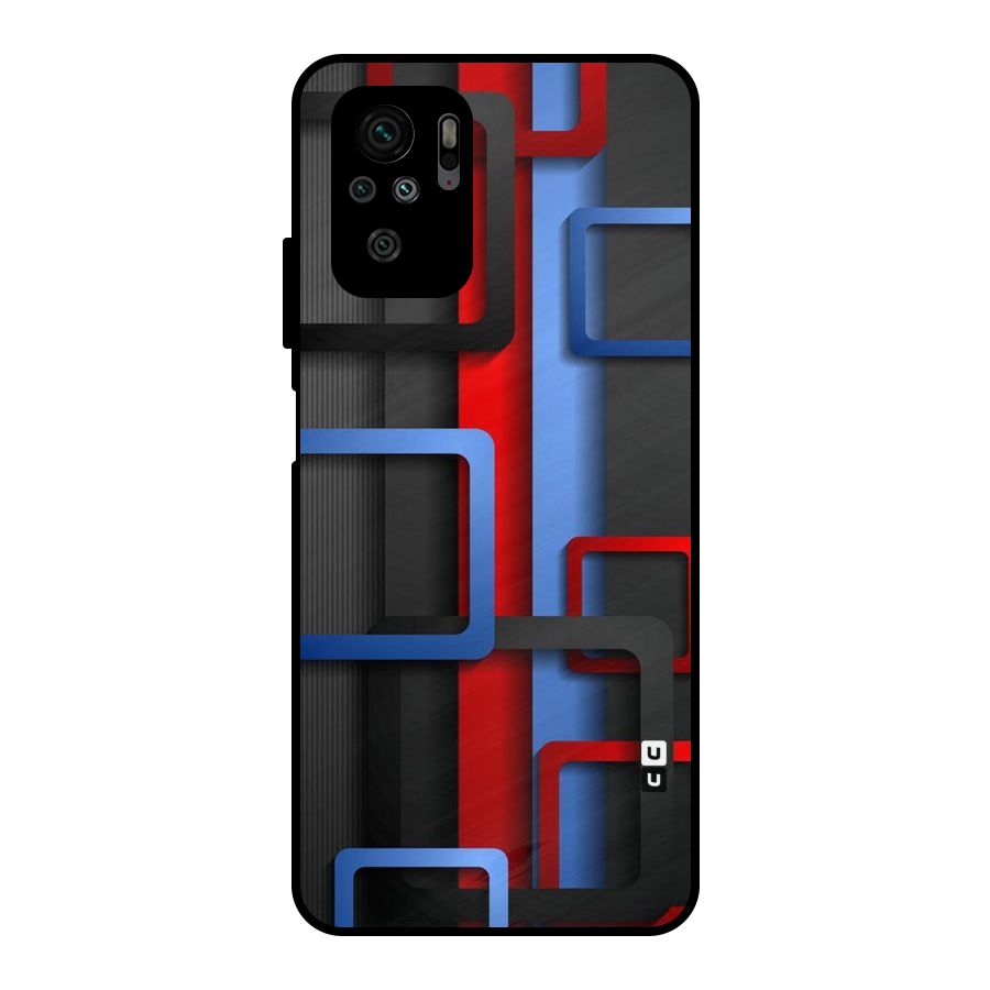 Abstract Box Metal Back Case for Redmi Note 10S