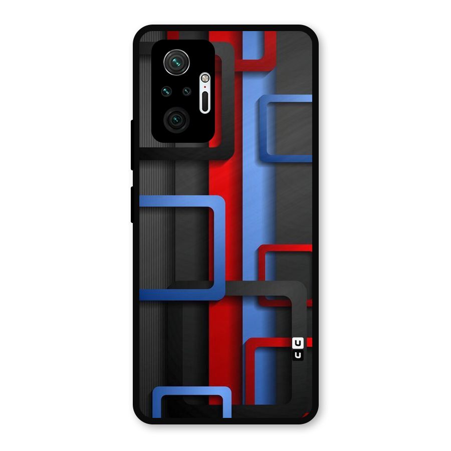 Abstract Box Metal Back Case for Redmi Note 10 Pro Max