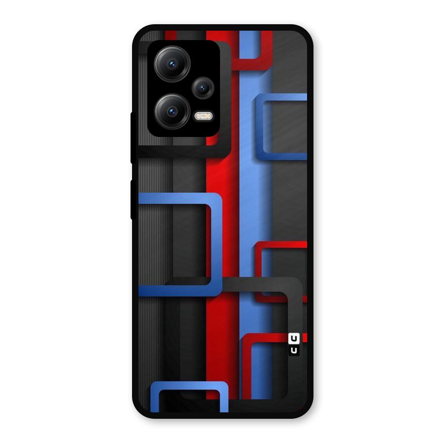 Abstract Box Metal Back Case for Redmi Note 12 5G
