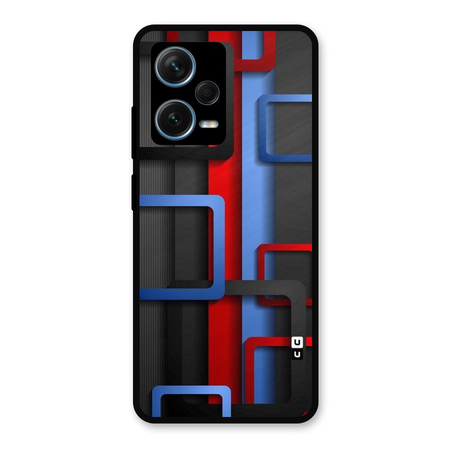 Abstract Box Metal Back Case for Redmi Note 12 Pro Plus 5G
