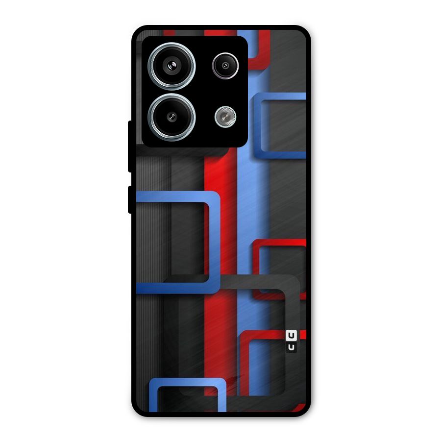 Abstract Box Metal Back Case for Redmi Note 13 Pro 5G