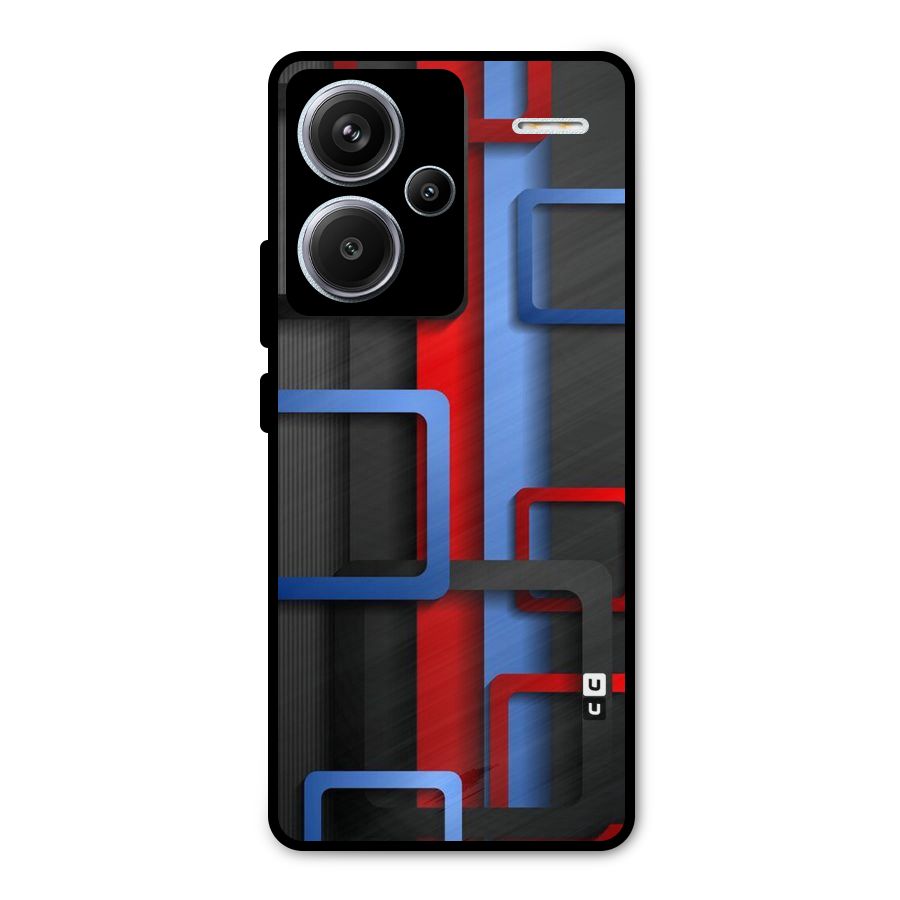 Abstract Box Metal Back Case for Redmi Note 13 Pro Plus