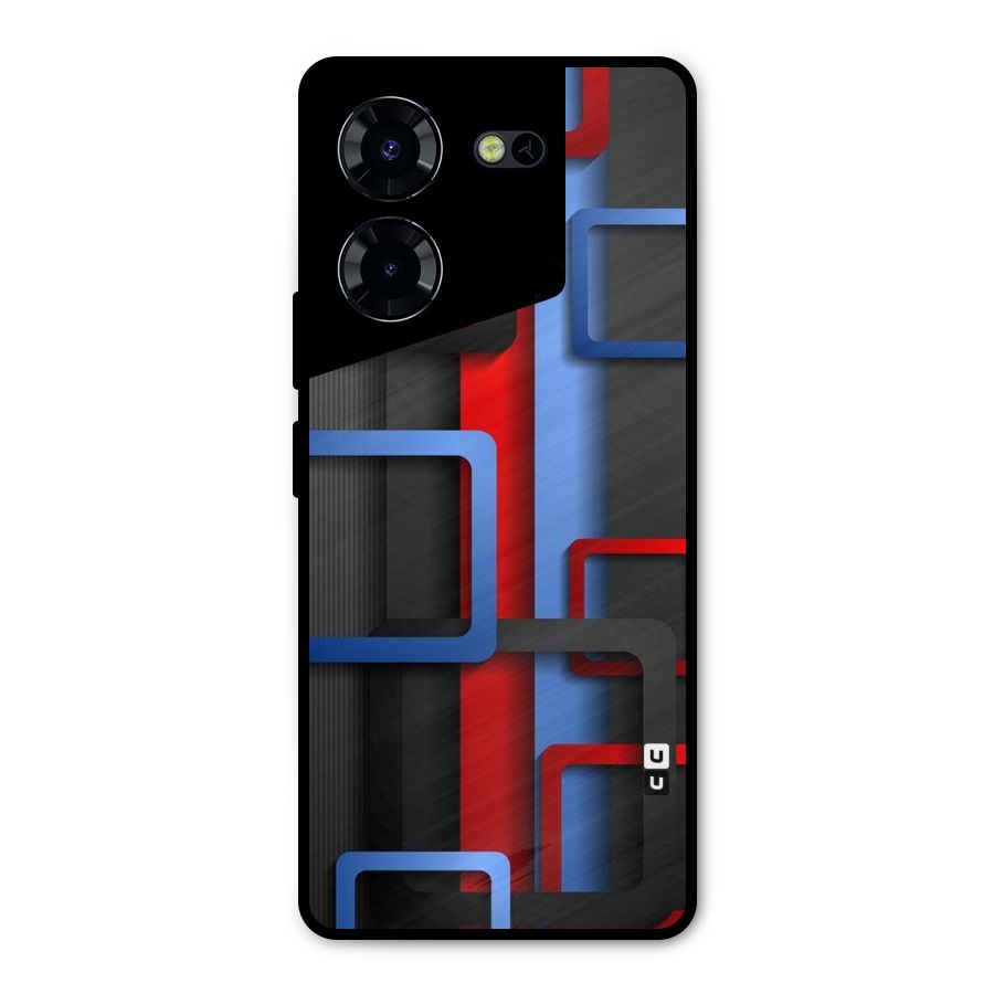Abstract Box Metal Back Case for Tecno Pova 5 Pro 5G