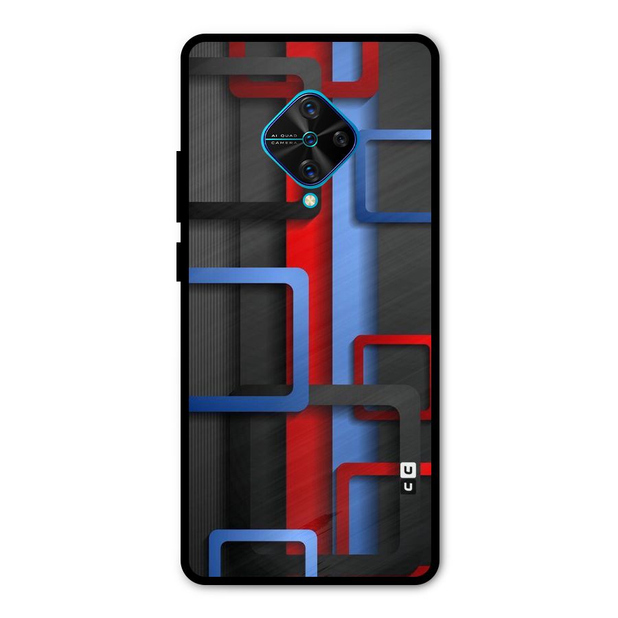 Abstract Box Metal Back Case for Vivo S1 Pro