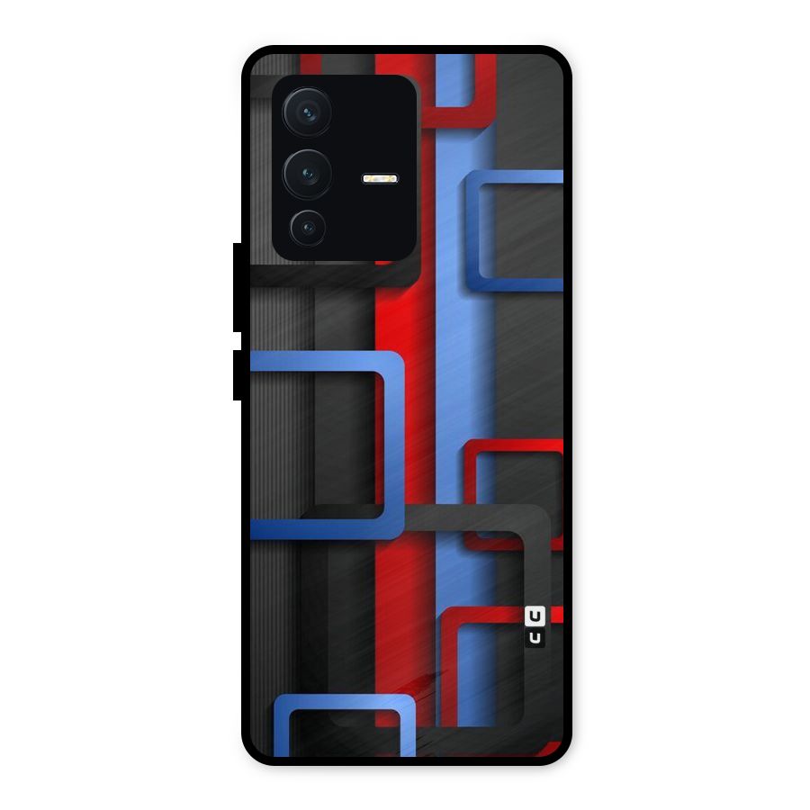 Abstract Box Metal Back Case for Vivo V23 5G