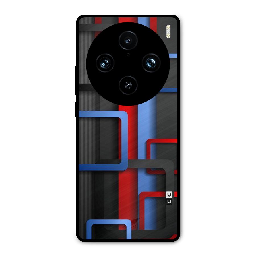 Abstract Box Metal Back Case for Vivo X100 Pro