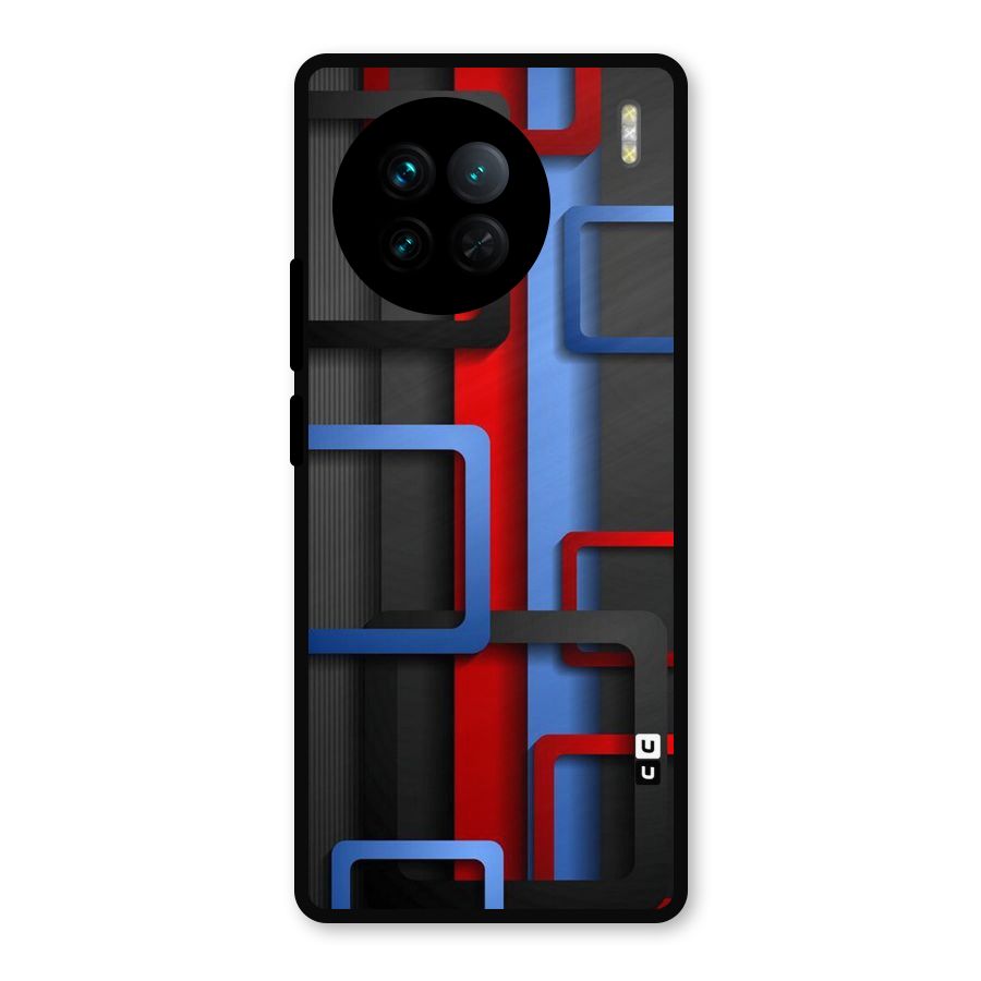 Abstract Box Metal Back Case for Vivo X90
