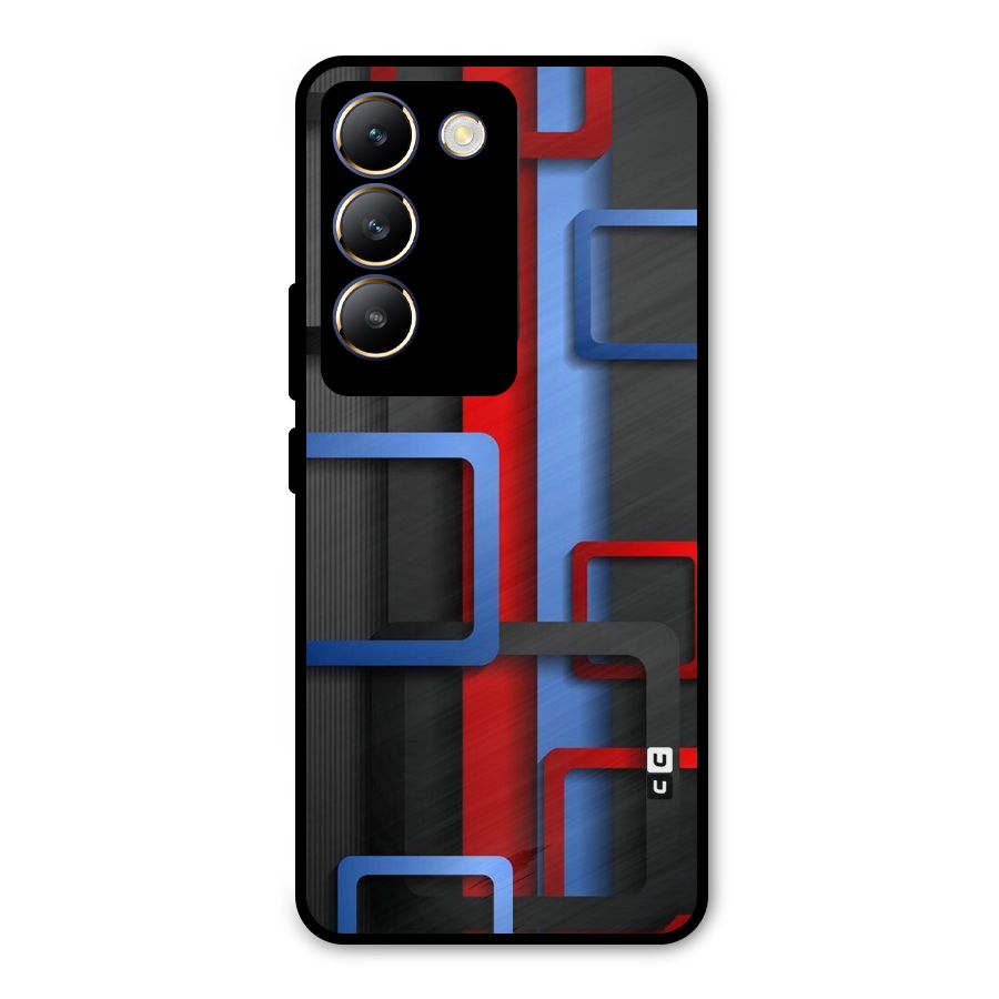Abstract Box Metal Back Case for Vivo Y200e
