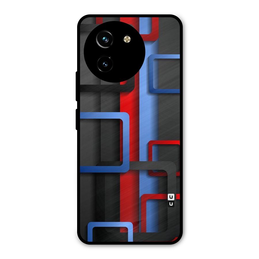 Abstract Box Metal Back Case for Vivo Y200i