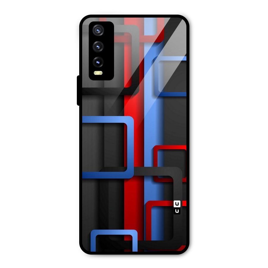 Abstract Box Metal Back Case for Vivo Y20t