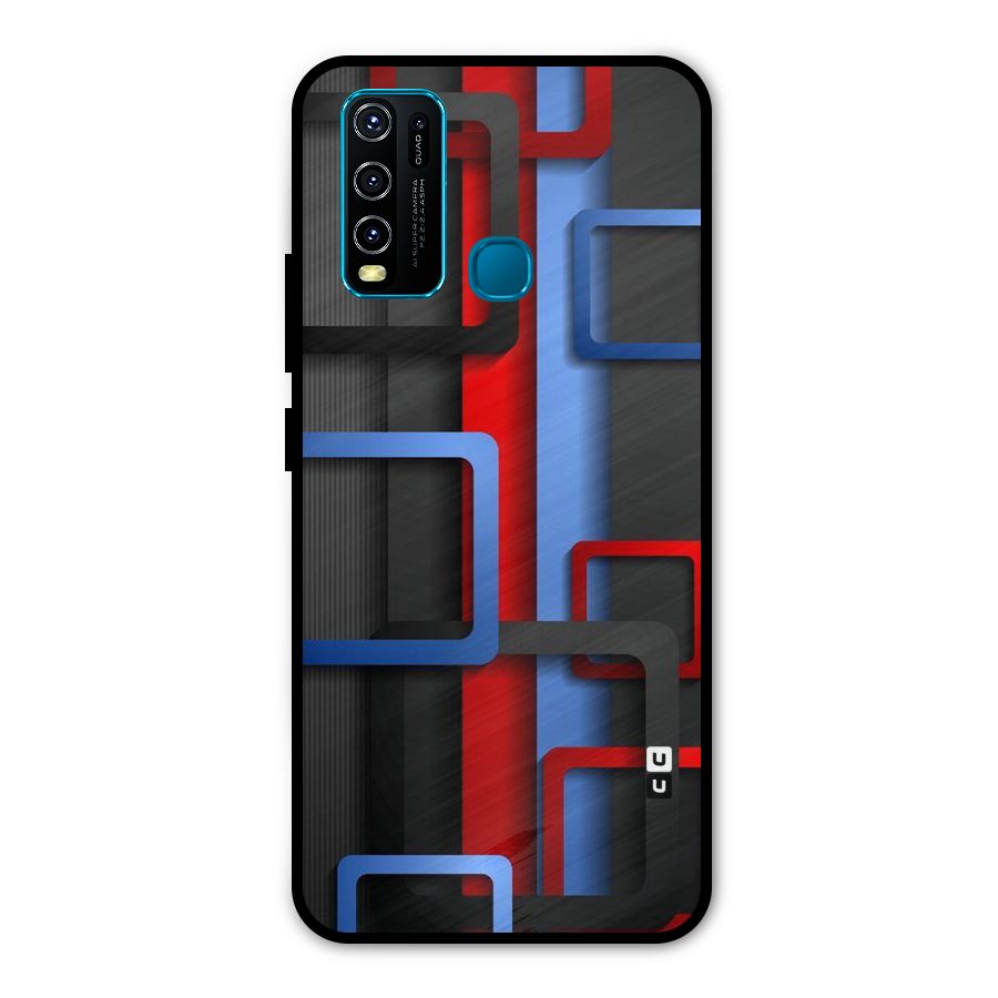 Abstract Box Metal Back Case for Vivo Y30