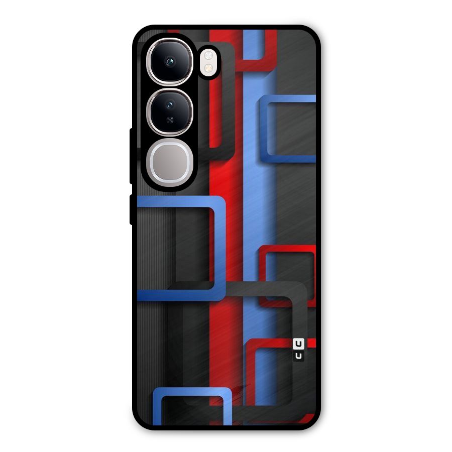 Abstract Box Metal Back Case for Vivo Y300