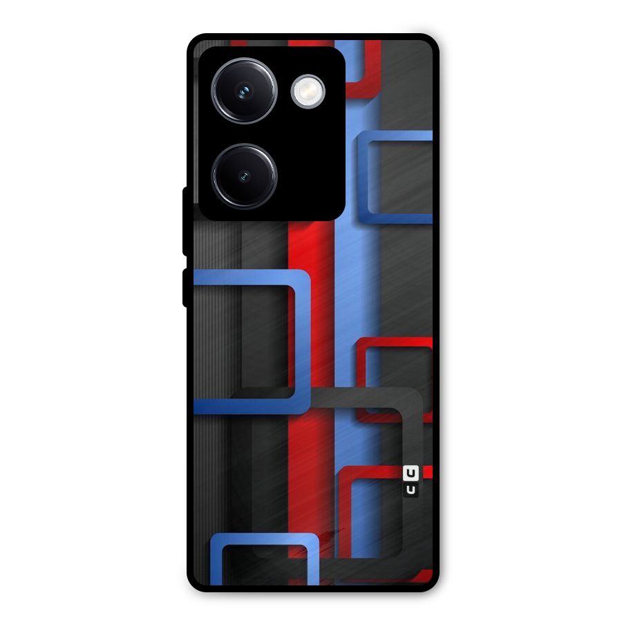 Abstract Box Metal Back Case for Vivo Y300 Plus