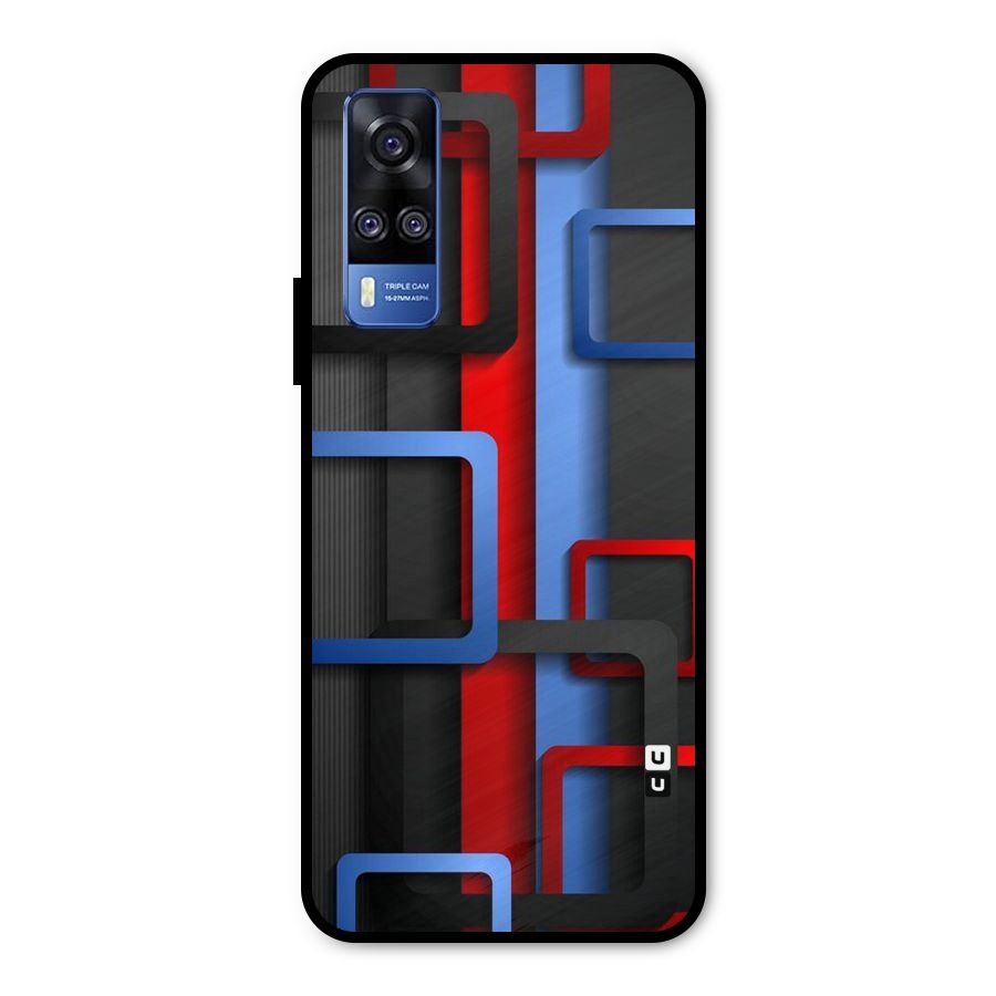 Abstract Box Metal Back Case for Vivo Y31