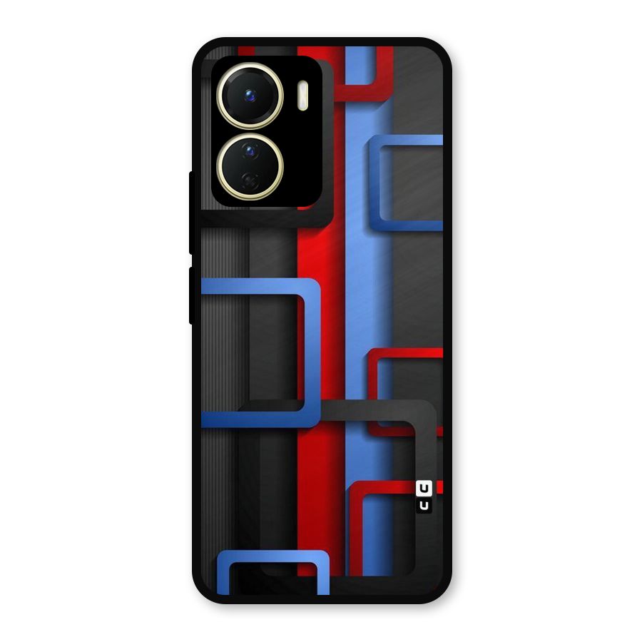 Abstract Box Metal Back Case for Vivo Y56