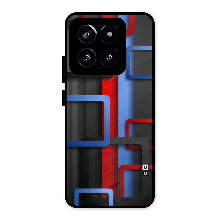 Abstract Box Metal Back Case for Xiaomi 14