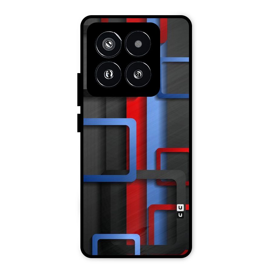Abstract Box Metal Back Case for Xiaomi 14 Pro