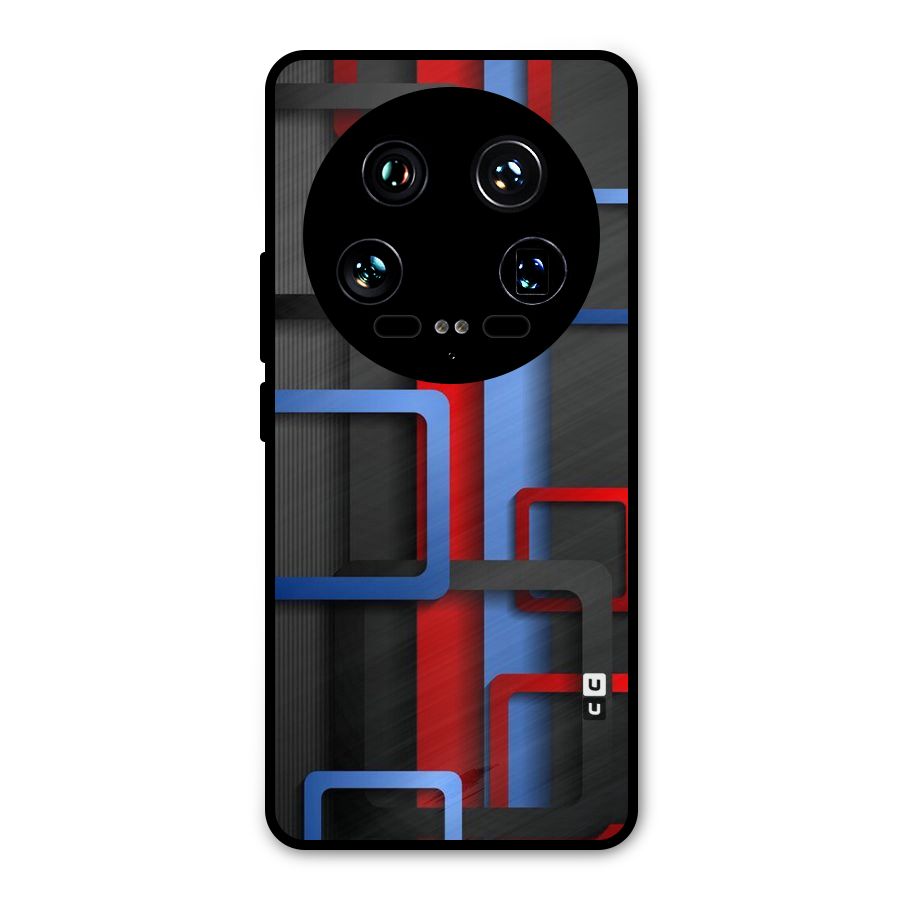 Abstract Box Metal Back Case for Xiaomi 14 Ultra