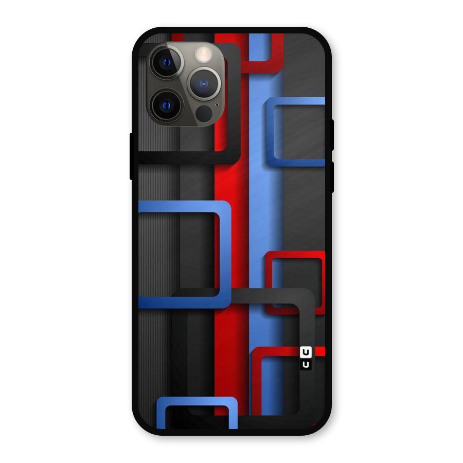 Abstract Box Metal Back Case for iPhone 12 Pro