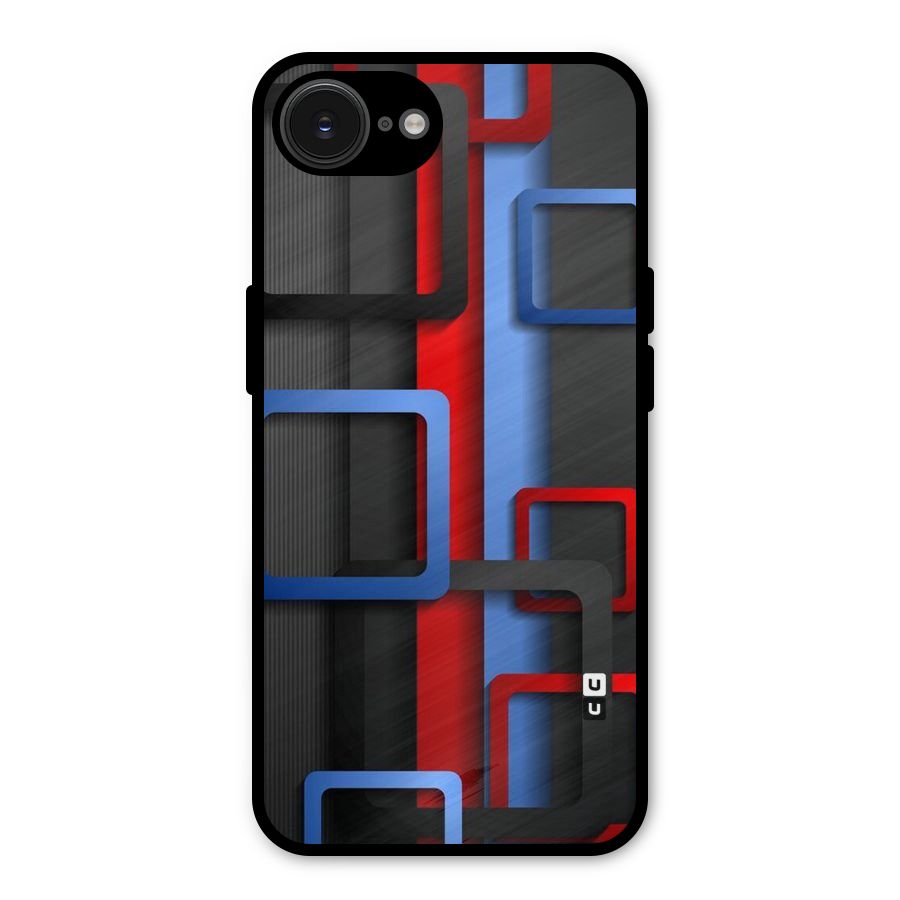Abstract Box Metal Back Case for iPhone 16e