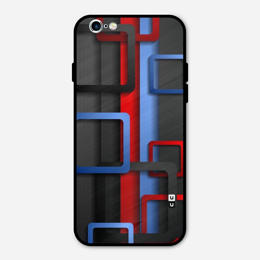 Abstract Box Metal Back Case for iPhone 6 6s