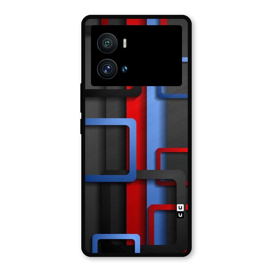 Abstract Box Metal Back Case for iQOO 9 Pro