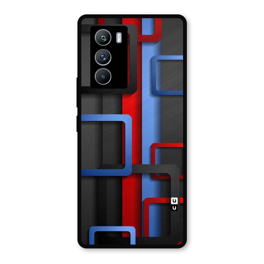Abstract Box Metal Back Case for iQOO 9 SE