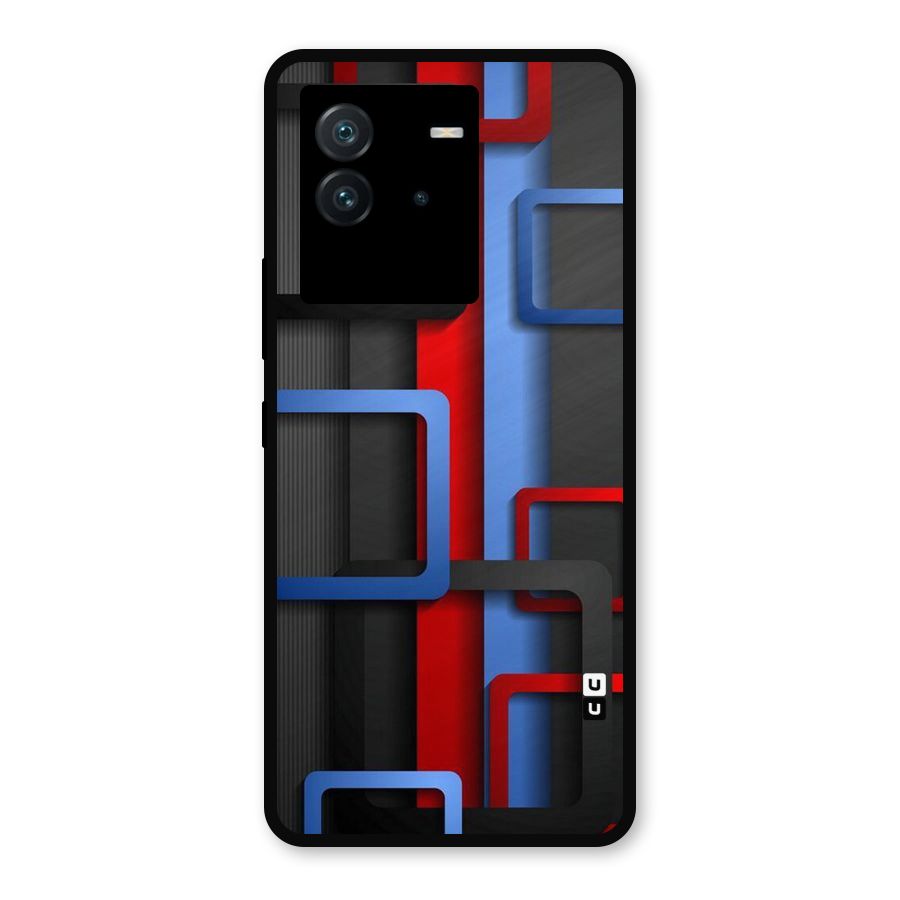 Abstract Box Metal Back Case for iQOO Neo 6 5G
