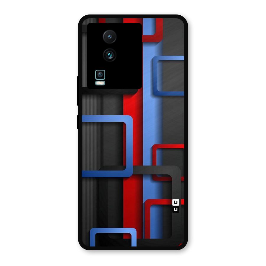 Abstract Box Metal Back Case for iQOO Neo 7 Pro