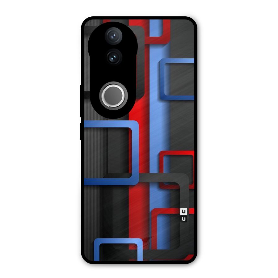 Abstract Box Metal Back Case for iQOO Z10R