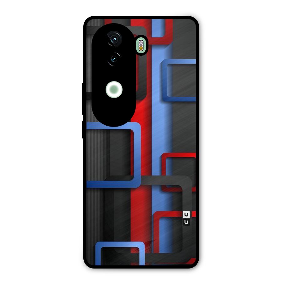 Abstract Box Metal Back Case for iQOO Z9s