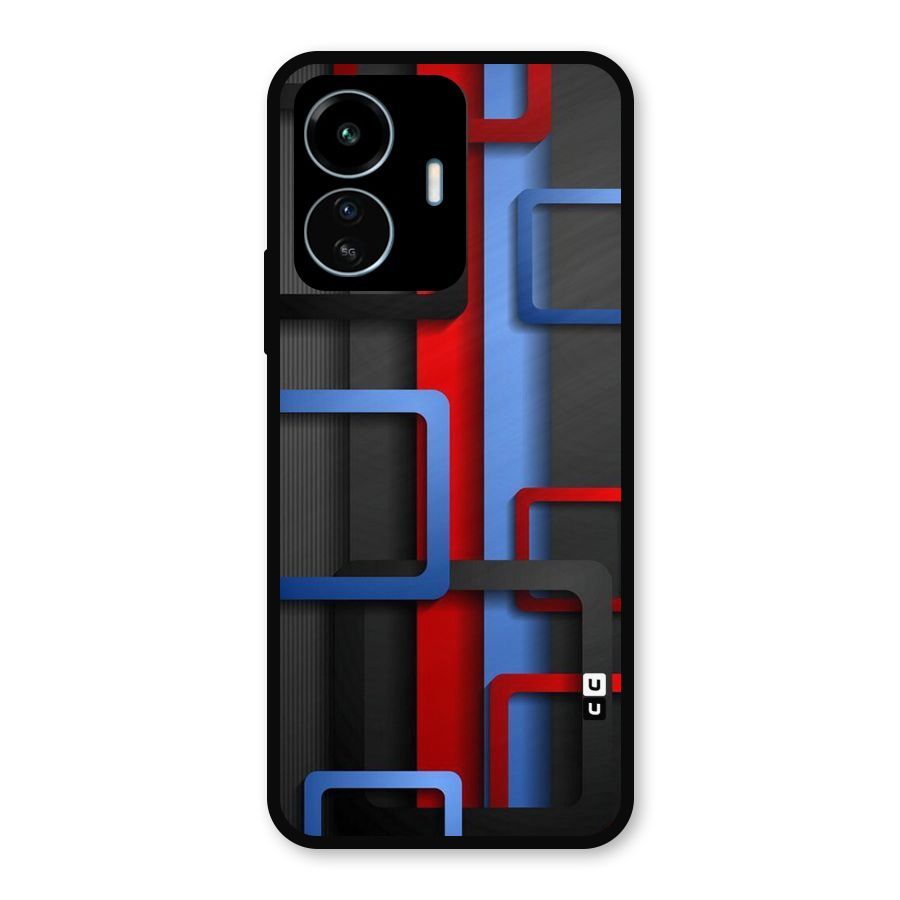 Abstract Box Metal Back Case for vivo iQOO Z6 Lite 5G