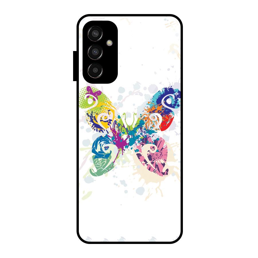 Abstract Butterfly Glass Back Case for Galaxy F13