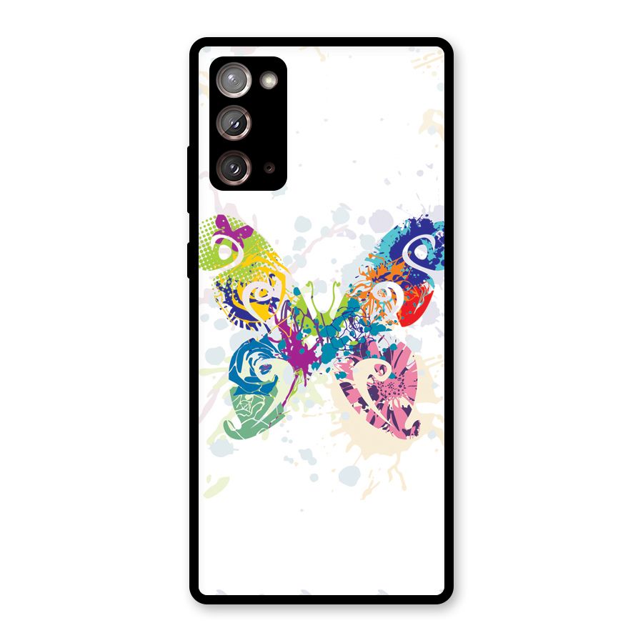 Abstract Butterfly Glass Back Case for Galaxy Note 20
