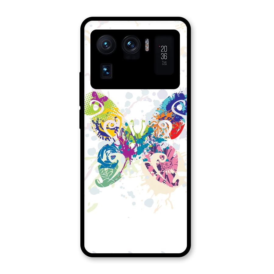 Abstract Butterfly Glass Back Case for Mi 11 Ultra