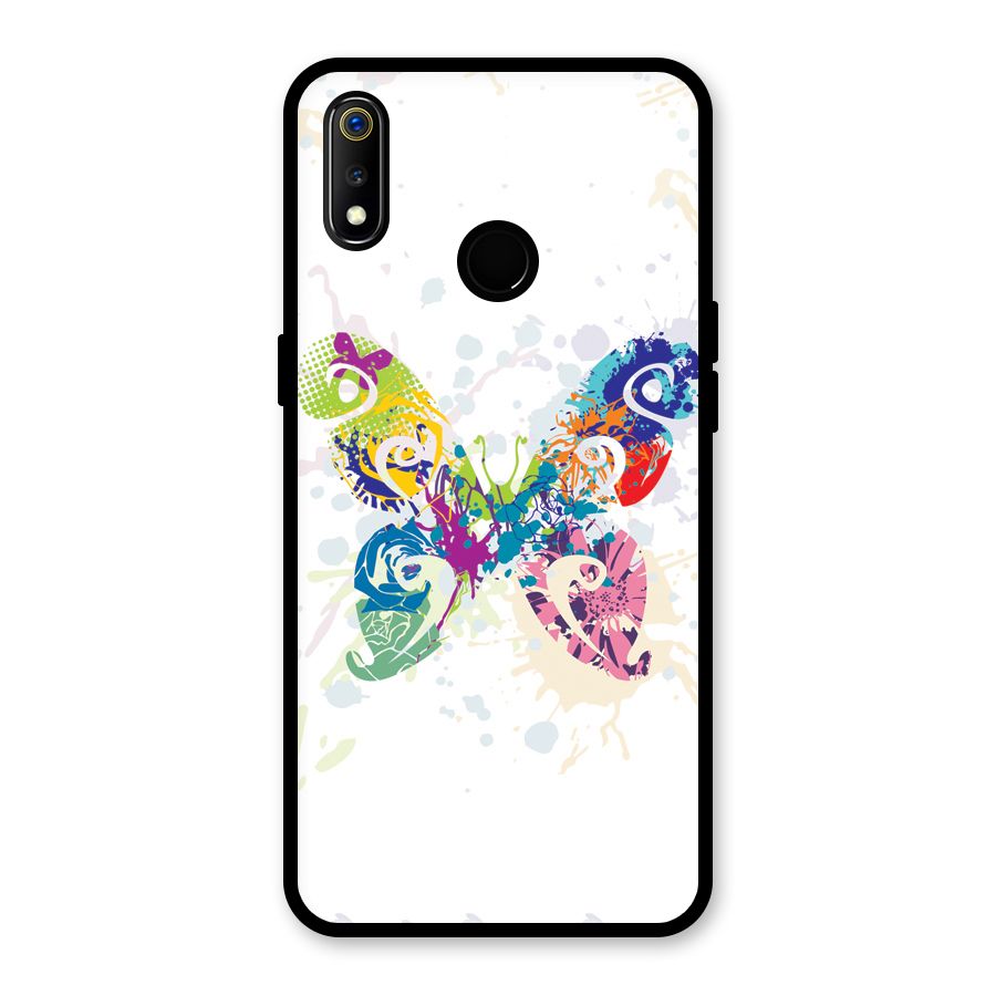 Abstract Butterfly Glass Back Case for Realme 3