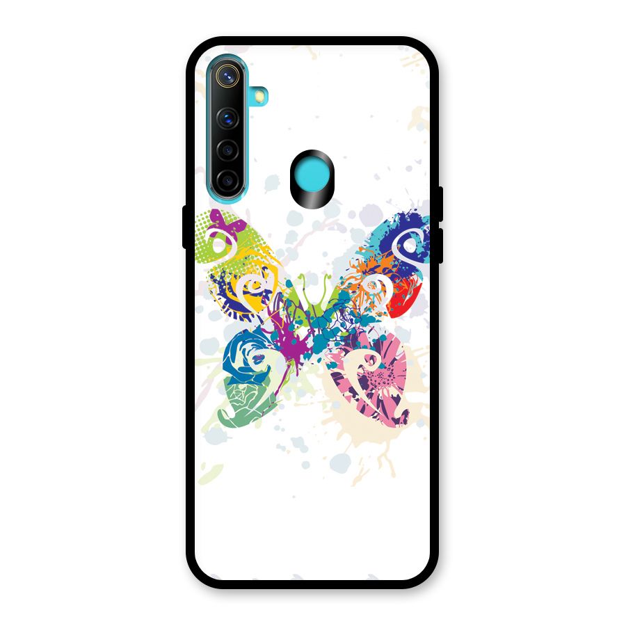 Abstract Butterfly Glass Back Case for Realme 5