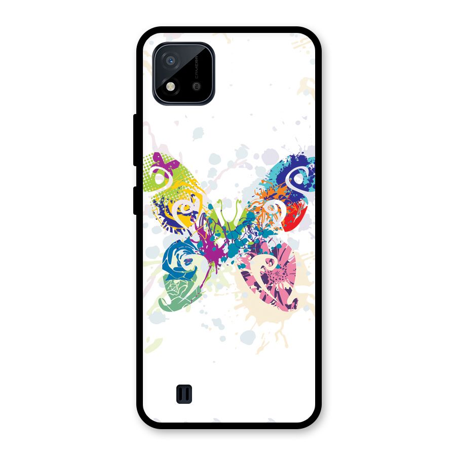 Abstract Butterfly Glass Back Case for Realme C11 2021